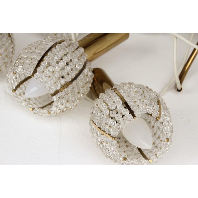 Metal Cascade Light in Brass and Acrylic, 1960s For Sale - Image 7 of 10