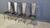 Metal Hand Crafted Steel and Stone Dining Set with Glass, 1970s, Set of 5 For Sale - Image 7 of 18