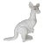 Mid-Century Italian Ceramic Kangaroo Ceramic Figure With Joey For Sale