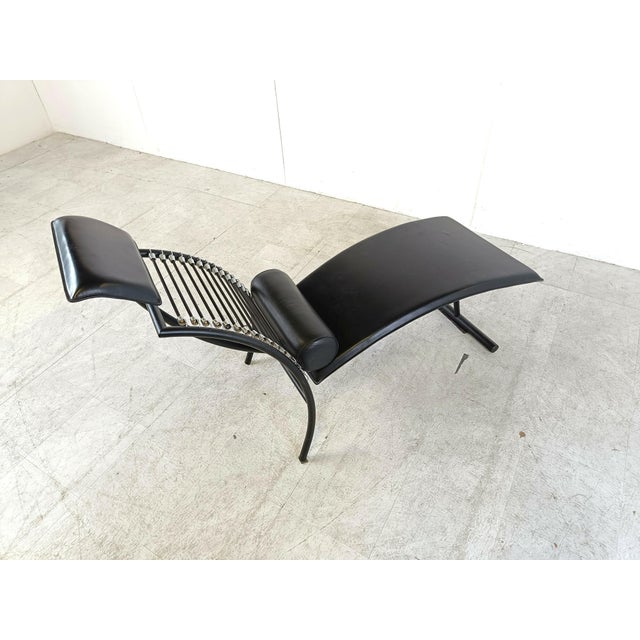 Vintage Chaise Lounge in the style of Rene Herbst, 1990s For Sale - Image 10 of 11