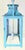 One of a Kind Hand-Painted Turquoise Hanging Lantern Steel & Solid Brass For Sale - Image 12 of 18