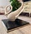 Black Vintage Sculptural Table with Swan Base from Maison Jansen, 1970 Original Signed Piece j.b.m. Stamp and Jofral Hardware Impeccable by Maison Jansen For Sale - Image 8 of 10