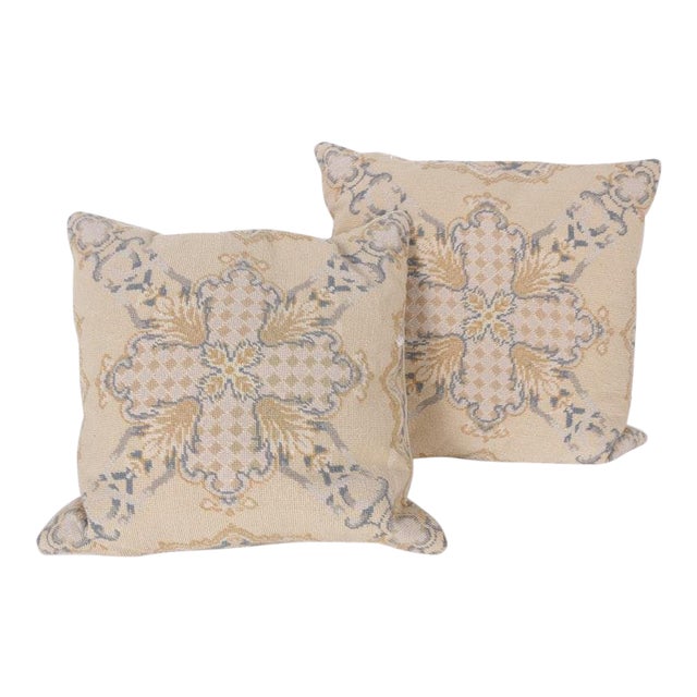 1990s Traditional Needlepoint Pillows A Pair Chairish