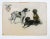 Antique advertising trade card lithograph on card stock with dogs. The American Cedit-Indemnity Co., New York. Three dogs...