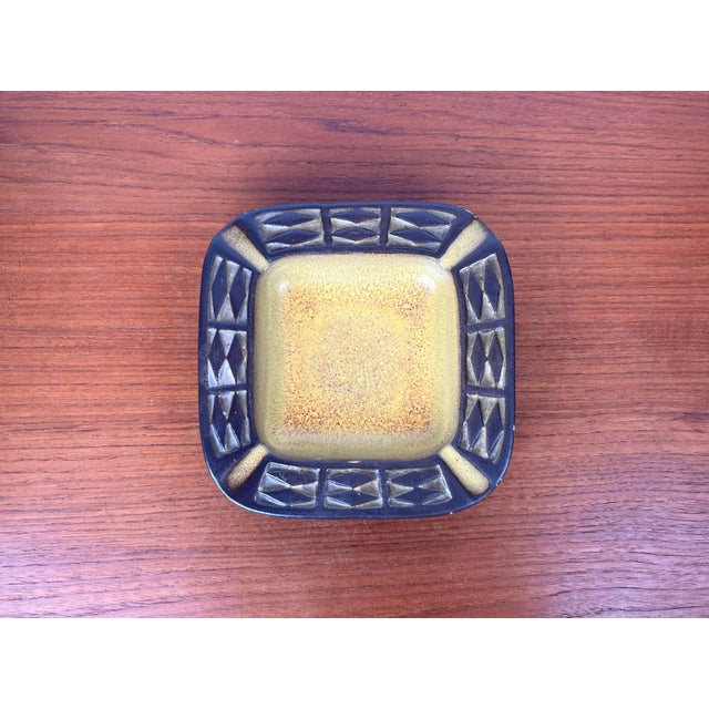 Mid-Century Modern Yellow Danish Studio Pottery Ashtray Bowl from Frank Keramik, 1960s, in Very Good conditions. Designed...