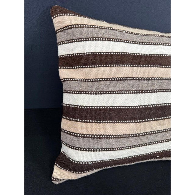 Turkish Hemp Pillow Cushion Natural Beige Brown Cushion Cover 20"x20" #18142 Enhance your home decor with our Kilim Pillow...