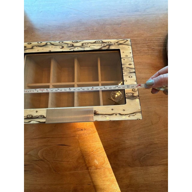 Burl Wood Watch Display Case Box- 8 slots For Sale - Image 10 of 14