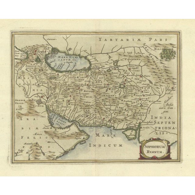 Antique Map of Middle East and the Safavid Empire by Cluver and Jansson, 1676 For Sale - Image 9 of 10