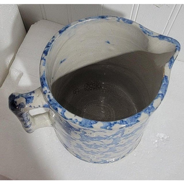 Rustic 19Thc Sponge Ware Pitcher For Sale - Image 3 of 5