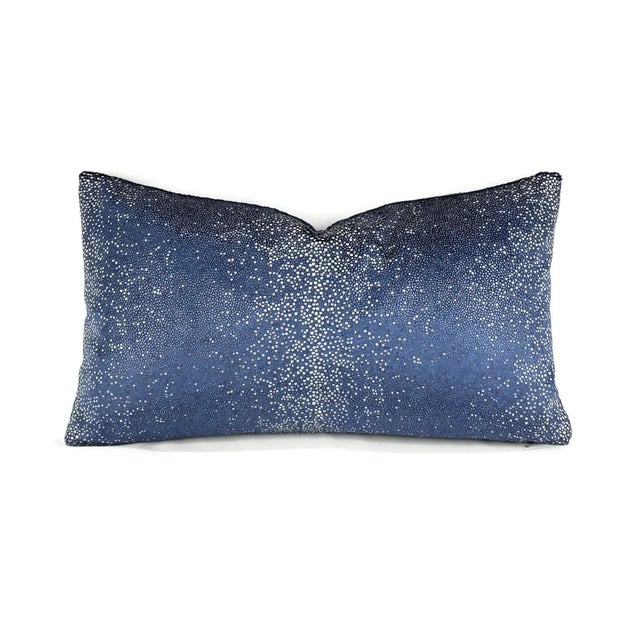 Textile Kravet Couture Sombra in Indigo Lumbar Pillow Cover For Sale - Image 7 of 7