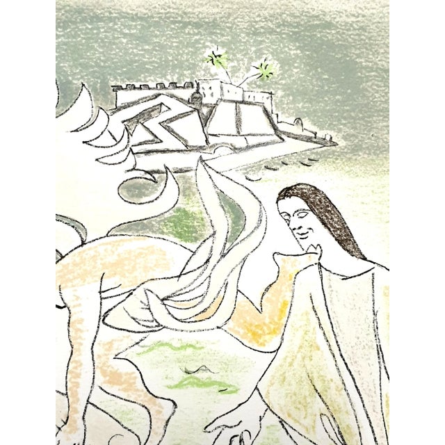 Jean Cocteau, Angel, 1967, Hand-Colored Lithograph For Sale - Image 7 of 11