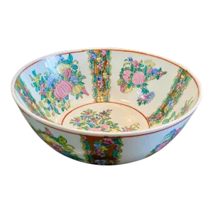 Mid 20th Century Familie Rose Gilt Bowl