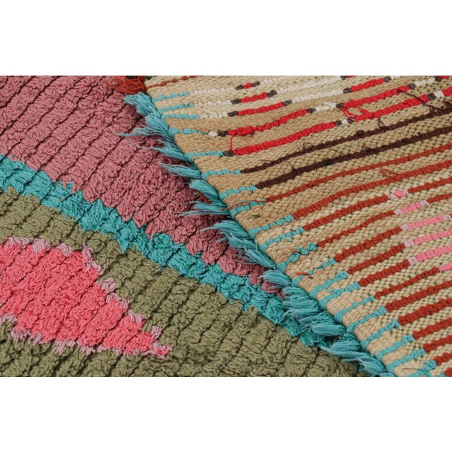 Textile Vintage Moroccan Runner Rug With Multicolor Diamond Medallions, From Rug & Kilim For Sale - Image 7 of 7