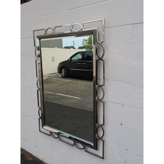 Bernhardt Chrome Mirror Criteria Collection Model No 363 321 Art Deco Style 6589 For Sale - Image 13 of 18