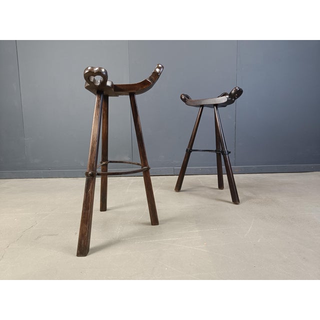 Mid-Century Modern Brutalist Bar Stools, 1960s, Set of 6 For Sale - Image 4 of 11