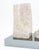 Modernist Abstract Marble Sculpture, 1971, comprised of two beige marble pieces mounted on a mirrored base, signed and...