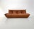 Animal Skin French Togo T3-Seater Sofa in Cognac Leather by Michel Ducaroy for Ligne Roset For Sale - Image 7 of 14