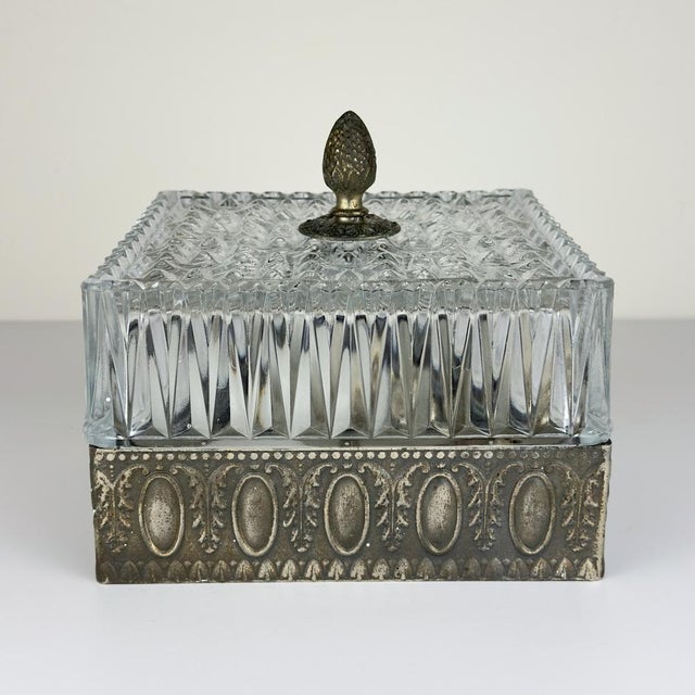 Vintage Crystal Ceiling Lamp, Italy, 1960s For Sale - Image 6 of 18