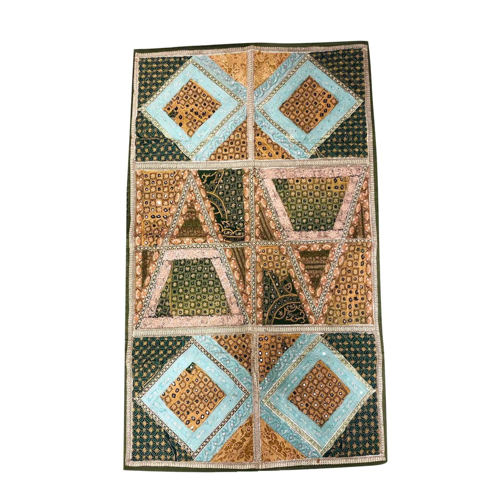 Vintage Home Decorative Sequin Bead Zari Work Hand Embroidered