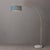 Mid-Century Modern 1960s Nova of California Adjustable Brass Floor Lamp - Dimmable, Pool Blue Linen Shade, White Marble Base For Sale - Image 3 of 4