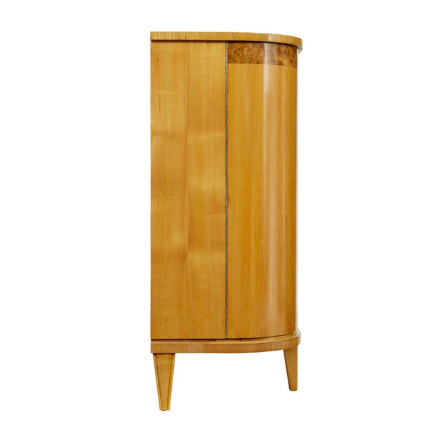 Mid-Century Swedish Inlaid Elm Sideboard, 1940s For Sale - Image 11 of 12