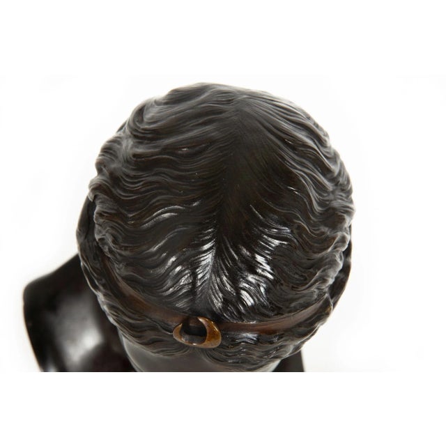 Italian Grand Tour Bronze Sculpture Bust of Diana by Del Nerro Foundry For Sale - Image 18 of 18