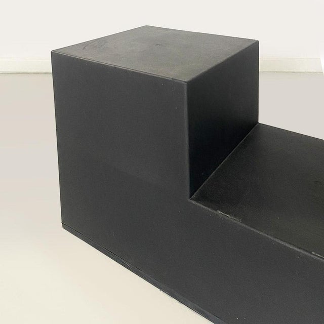 Modular coffee table composed of twin tower-shaped tables model Gli Scacchi with black-colored duraplum frame, matte and...