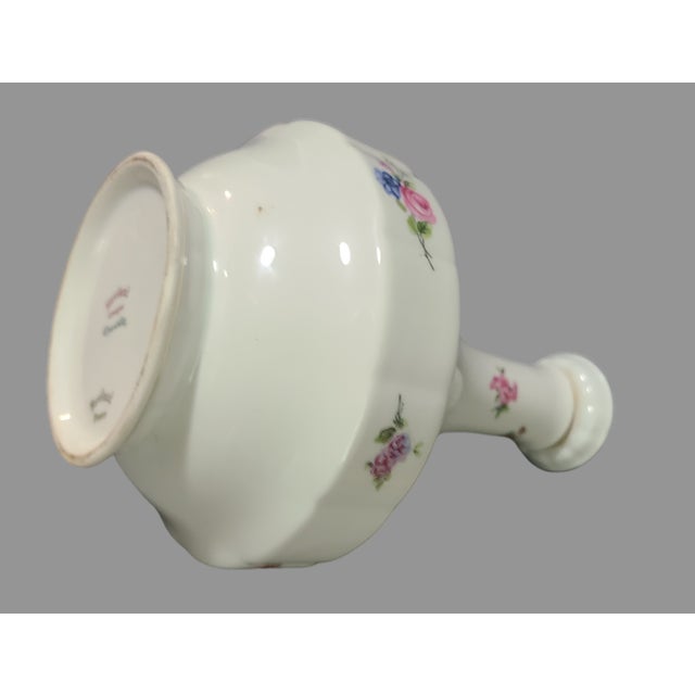 Mid 20th Century Vintage Limoges France Haviland Chantilly Hand Painted Porcelain Floral Decanter For Sale - Image 5 of 9