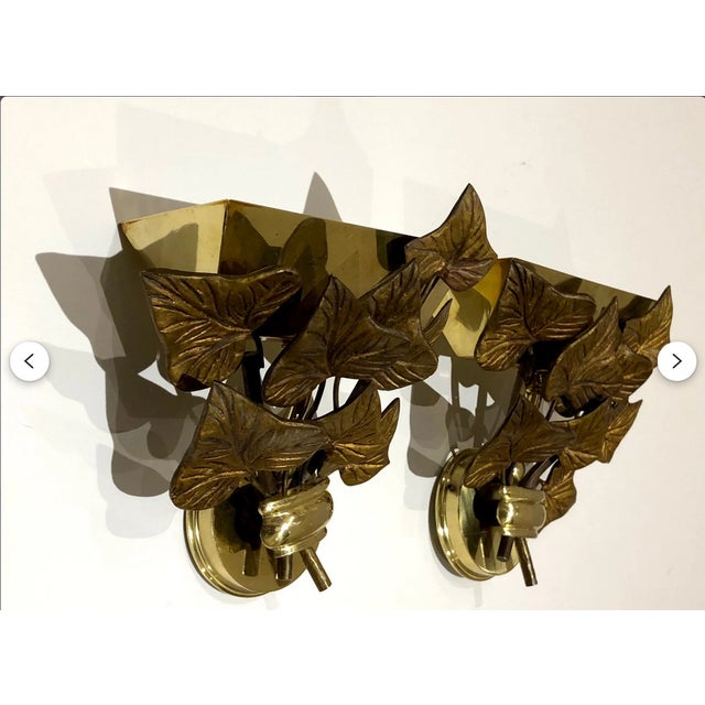 Vintage Wall Sconces in Gilded Bronze from Maison Baguès, 1960s, Set of 2 For Sale - Image 9 of 12