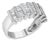 .925 Sterling Silver 1.0 Cttw Baguette Cut Diamond Vertical Channel Fluted Multi-Row Unisex Fashion Wedding Ring (H-I Color, I1-I2 Clarity) Size 7.25 For Sale