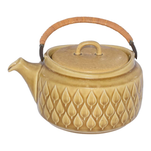 1959 Jens Quistgaard Kronjyden Relief Teapot With Leaf Pattern Denmark For Sale