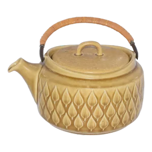 1959 Jens Quistgaard Kronjyden Relief Teapot With Leaf Pattern Denmark