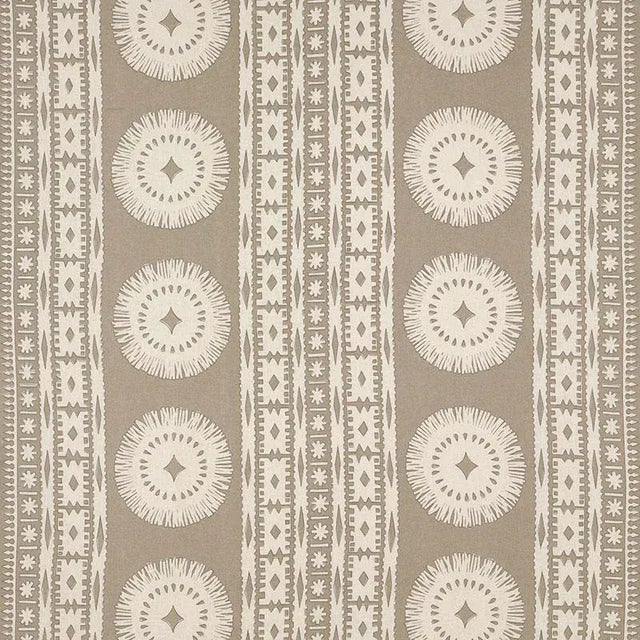 Sample- Schumacher X Mary Mcdonald Bora Bora Print Fabric in Sea Oyster For Sale