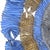 Blue Sujoon Periwinkle Gold Ring - Original Large-Scale Oversized Abstract Aluminum Mesh Wall Sculpture by Atticus Adams For Sale - Image 8 of 9