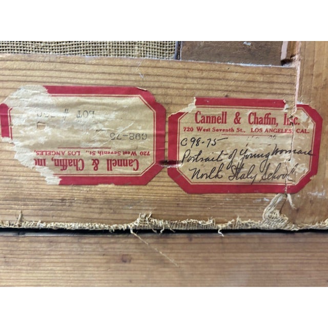 Early 20th Century Antique Portrait of an Italian Woman Oil Painting For Sale - Image 5 of 12