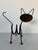 Vintage Handmade Folk Art Metal Cat Sculpture For Sale - Image 9 of 12
