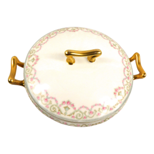 Antique Elite Limoges Covered Round Casserole Dish