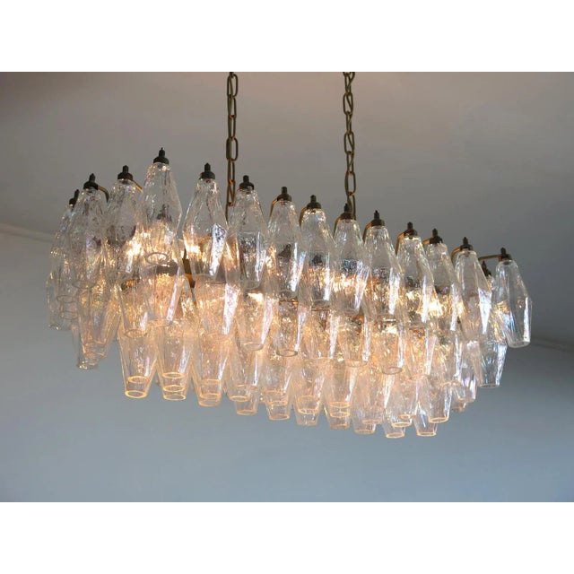Murano Poliedri Chandelier with Inscent Glasses from Carlo Scarpa, 1990s For Sale - Image 9 of 13