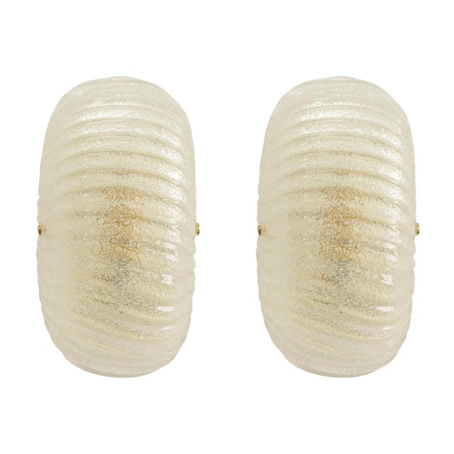 Italian Murano Glass and Brass Wall Lights, 1990s, Set of 2 For Sale - Image 12 of 12