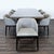 Modern Moniker Home Modern Extendable Dining Table With 8 Restoration Hardware Leather Chairs For Sale - Image 3 of 17