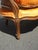 Antique French Louis XV Style Cane Settee Loveseat W Down & Orange Floral Fabric For Sale - Image 9 of 17