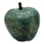 Oversized Vintage Painted Terracotta Apple Sculpture With Verdigris Finish - Sculptural, European Cottage, Organic Modern For Sale