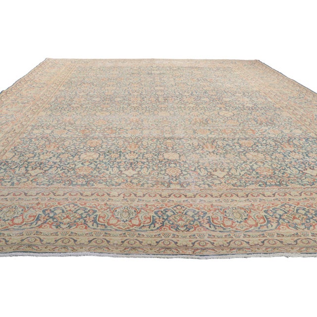 Rustic Antique Persian Kerman Rug, 11'03 X 16'04 For Sale - Image 3 of 12