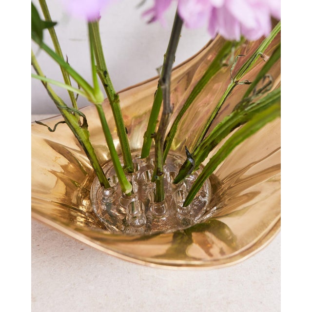 1970s Large Brass Low Bowl or Vase For Sale - Image 18 of 18