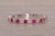 The Possagno: Natural Ruby and Diamond Band in White Gold For Sale In Philadelphia - Image 6 of 11
