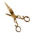 Vintage Ornate Brass Candle Wick Trimmer & Snuffer Scissors For Sale