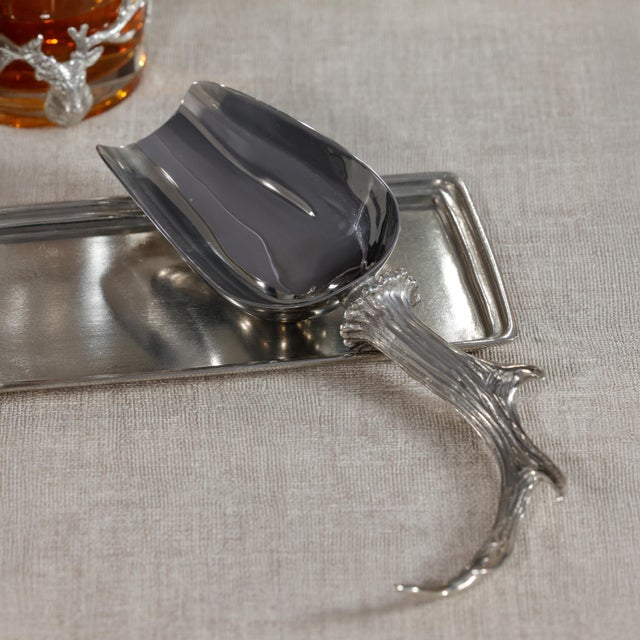 St. Anton Pewter Antler Ice Scoop For Sale - Image 4 of 4
