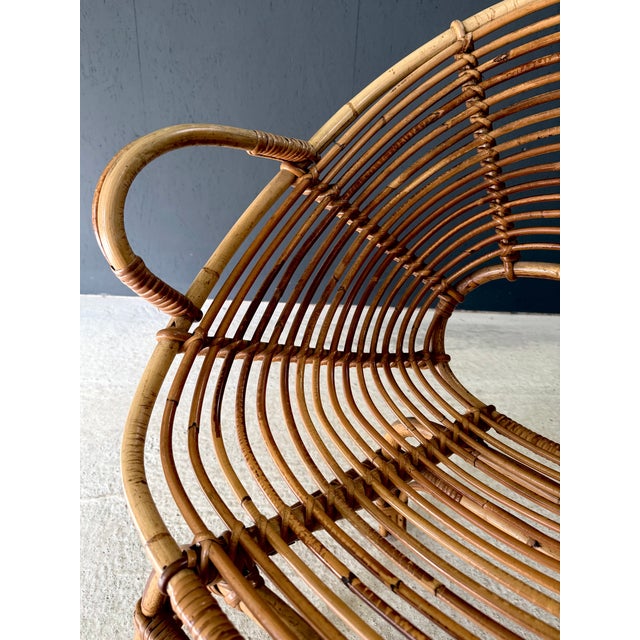 Mid-Century Bamboo Pod Armchair, Italy, 1960s For Sale - Image 10 of 16