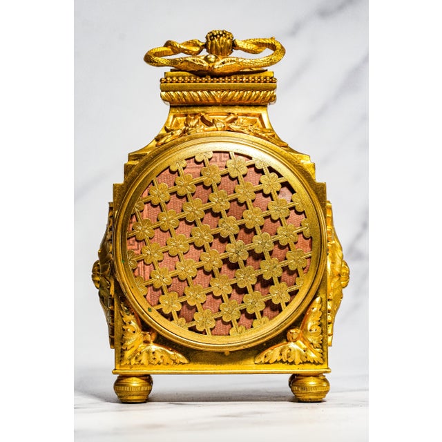 Amazing Antique French Gold Ormolu Bronze Mantel Clock Mougin Dutertre Paris Louis XVI Neoclassical Style Home Decor For Sale - Image 11 of 16