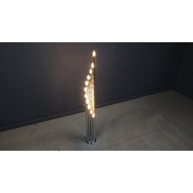 Vintage Chrome Floor Lamp by Goffredo Reggiani, 1970s For Sale - Image 12 of 13